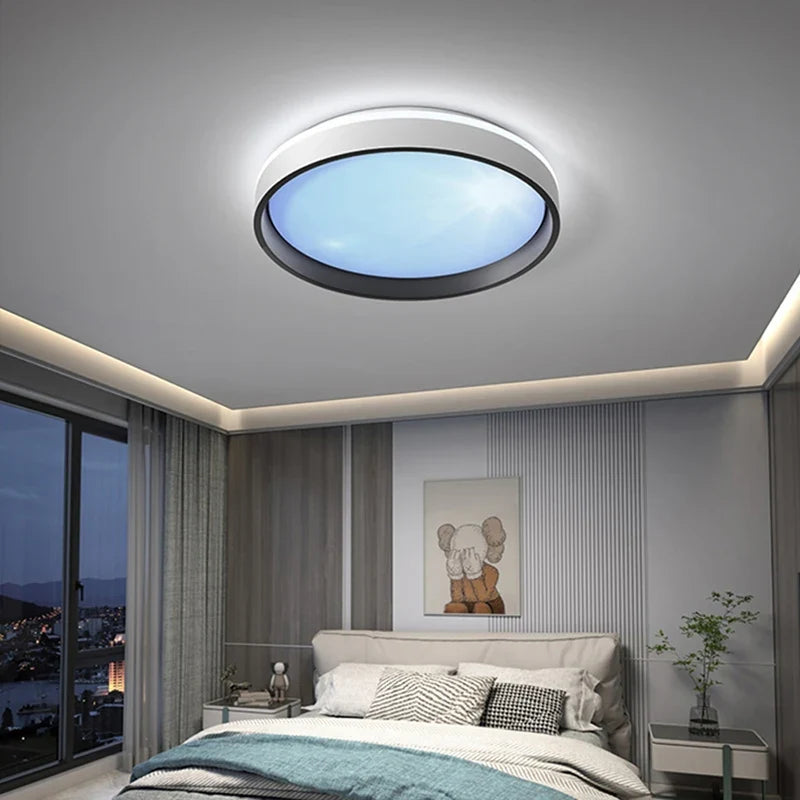 Plafonnier led intelligent avec télécommande et réglage de la luminosité Gautier Mirage en Aluminium - Caractère & Élégance dans le Décor