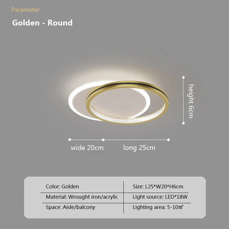Plafonnier — Plafond moderne à LEDs lampes pour salon chambre luxe décor luminaires intérieur couloir plafonnier avec télécommande