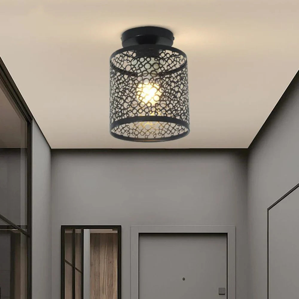 Plafonnier — Design nordique en fer forgé pour décoration intérieure