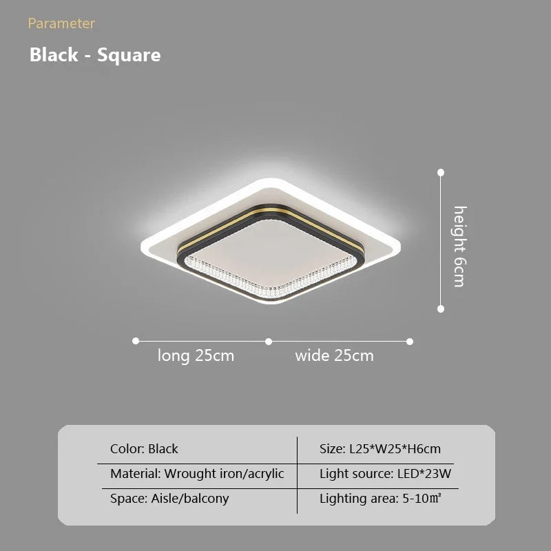 Plafonnier — Plafond moderne à LEDs lampes pour salon chambre luxe décor luminaires intérieur couloir plafonnier avec télécommande