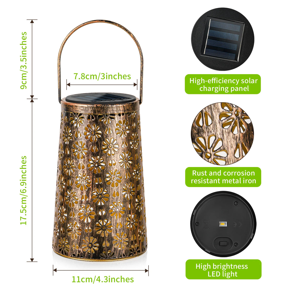 Lanternes solaires LED à motif tournesol pour jardin, lot de 4 – Héliance