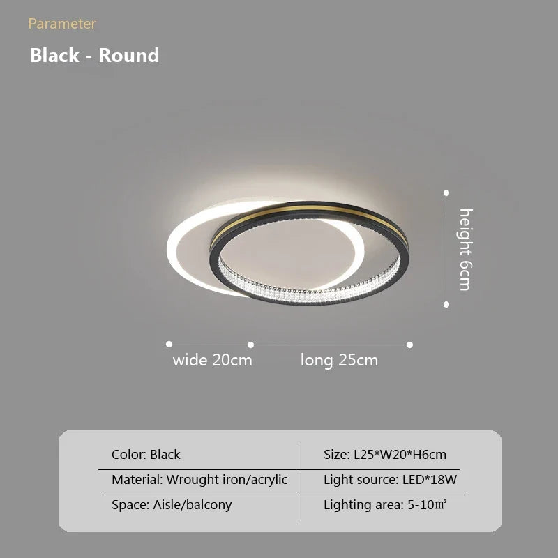 Plafonnier — Plafond moderne à LEDs lampes pour salon chambre luxe décor luminaires intérieur couloir plafonnier avec télécommande