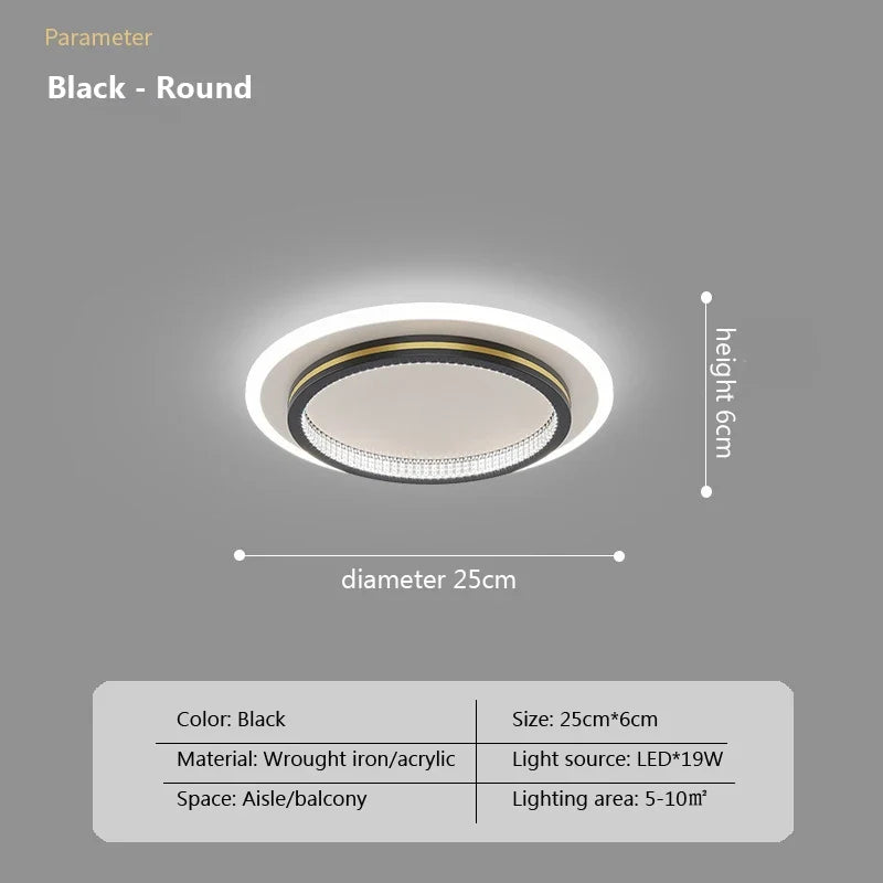 Plafonnier — Plafond moderne à LEDs lampes pour salon chambre luxe décor luminaires intérieur couloir plafonnier avec télécommande