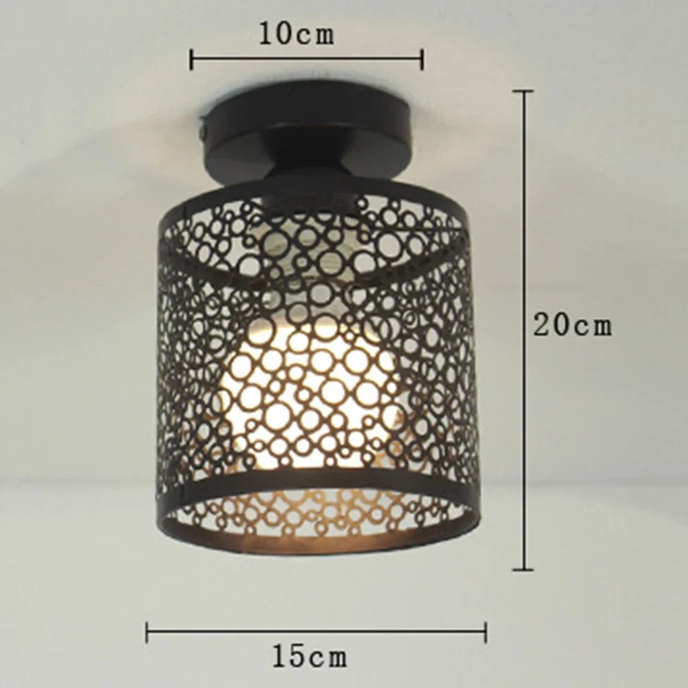 Plafonnier — Design nordique en fer forgé pour décoration intérieure
