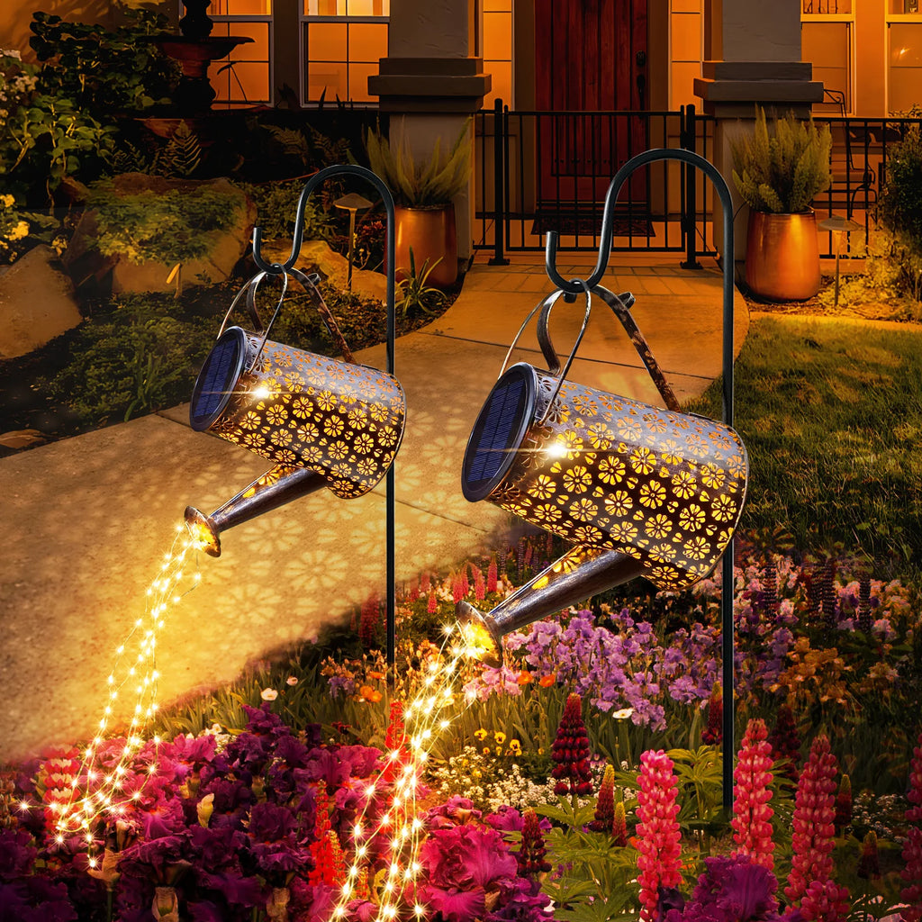 Arrosoir lumineux solaire LED à suspendre pour jardin – Soléane