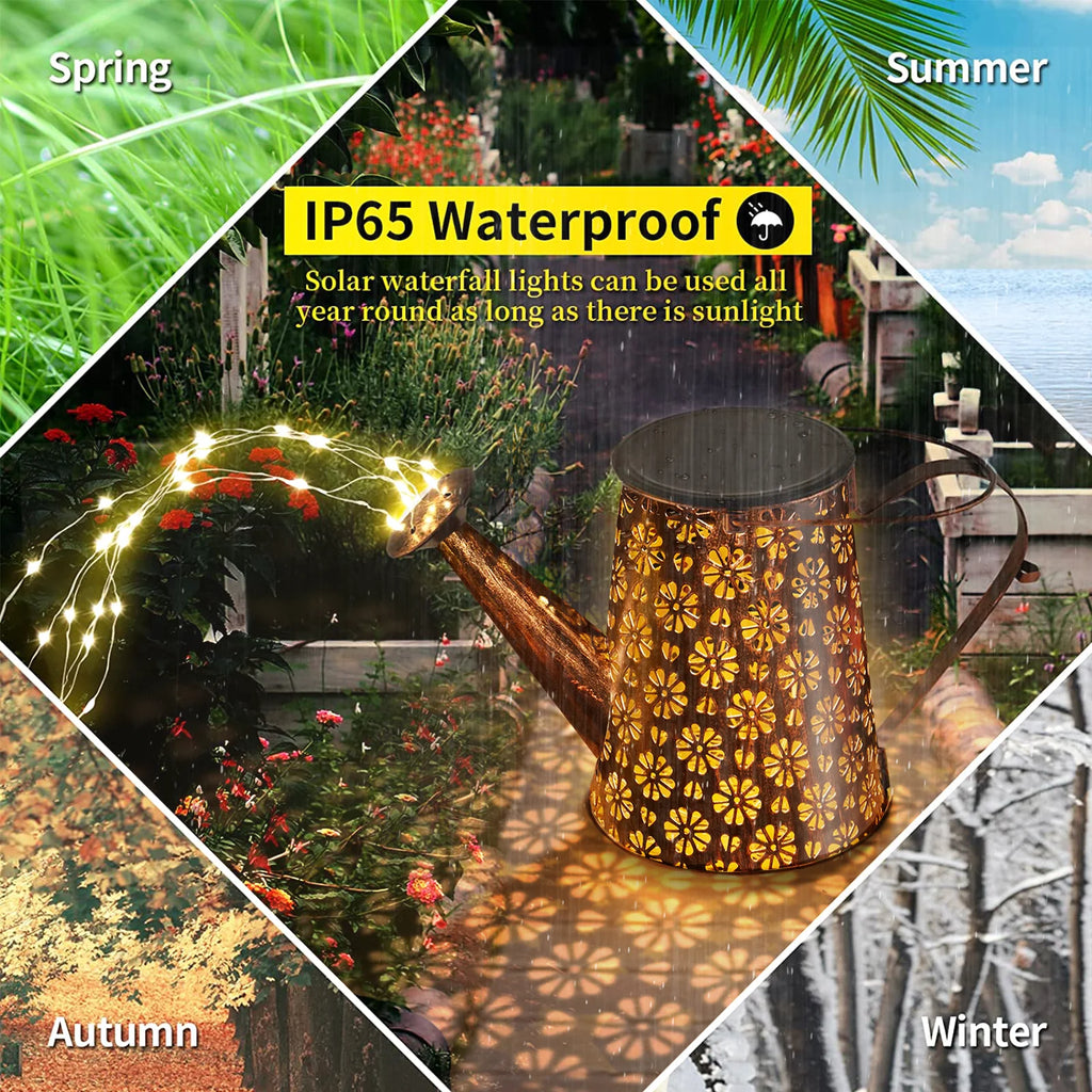 Arrosoir lumineux solaire LED à suspendre pour jardin – Soléane