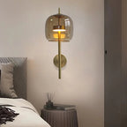 Arisha Moderne Intérieur Applique Murale Métal Verre Chambre à Coucher - Neutralighting