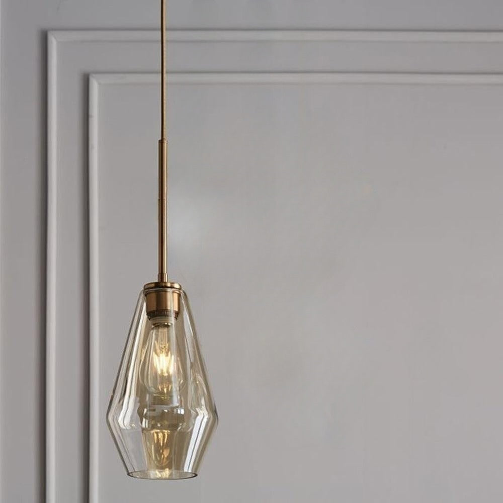 Valentina Suspension Moderne, Verre, Clair/Ambre, Chambre/Salle de Bain - Neutralighting
