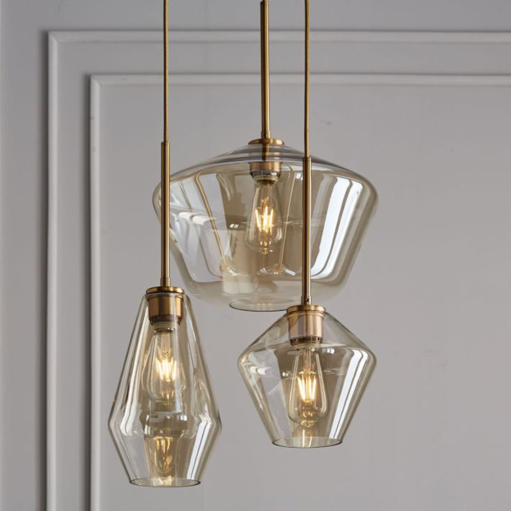 Valentina Suspension Moderne, Verre, Clair/Ambre, Chambre/Salle de Bain - Neutralighting