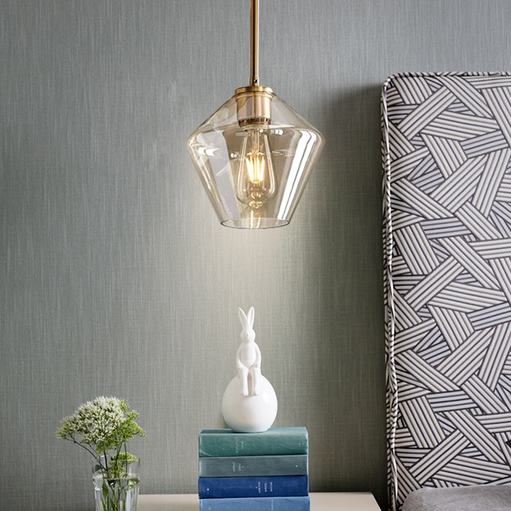 Valentina Suspension Moderne, Verre, Clair/Ambre, Chambre/Salle de Bain - Neutralighting