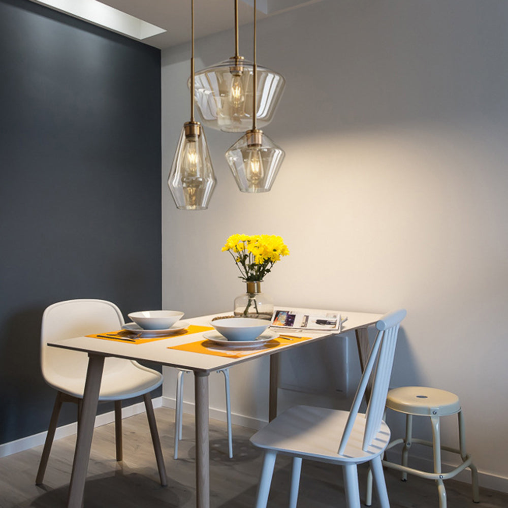 Valentina Suspension Moderne, Verre, Clair/Ambre, Chambre/Salle de Bain - Neutralighting