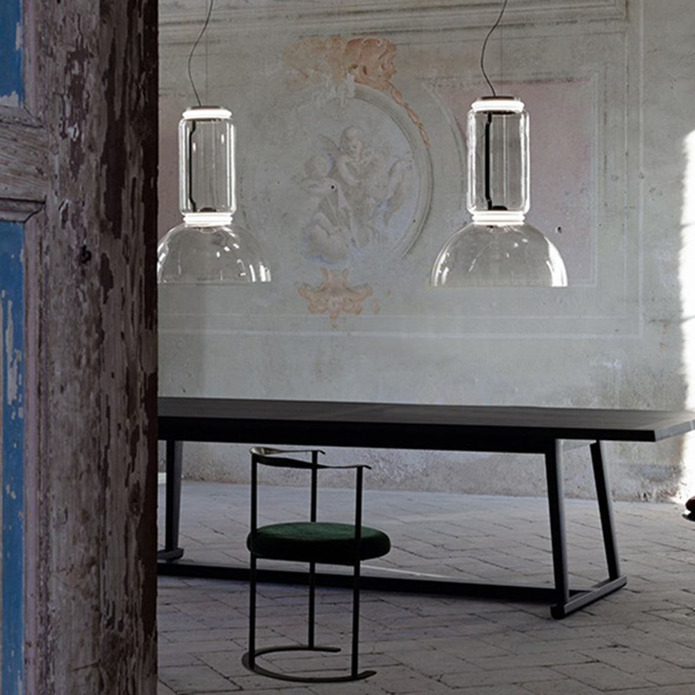 Valentina Luminaires Suspensions LED Cylindre Minimalisme Métal/Verre Transparent Salon/Chambre à Coucher - Neutralighting