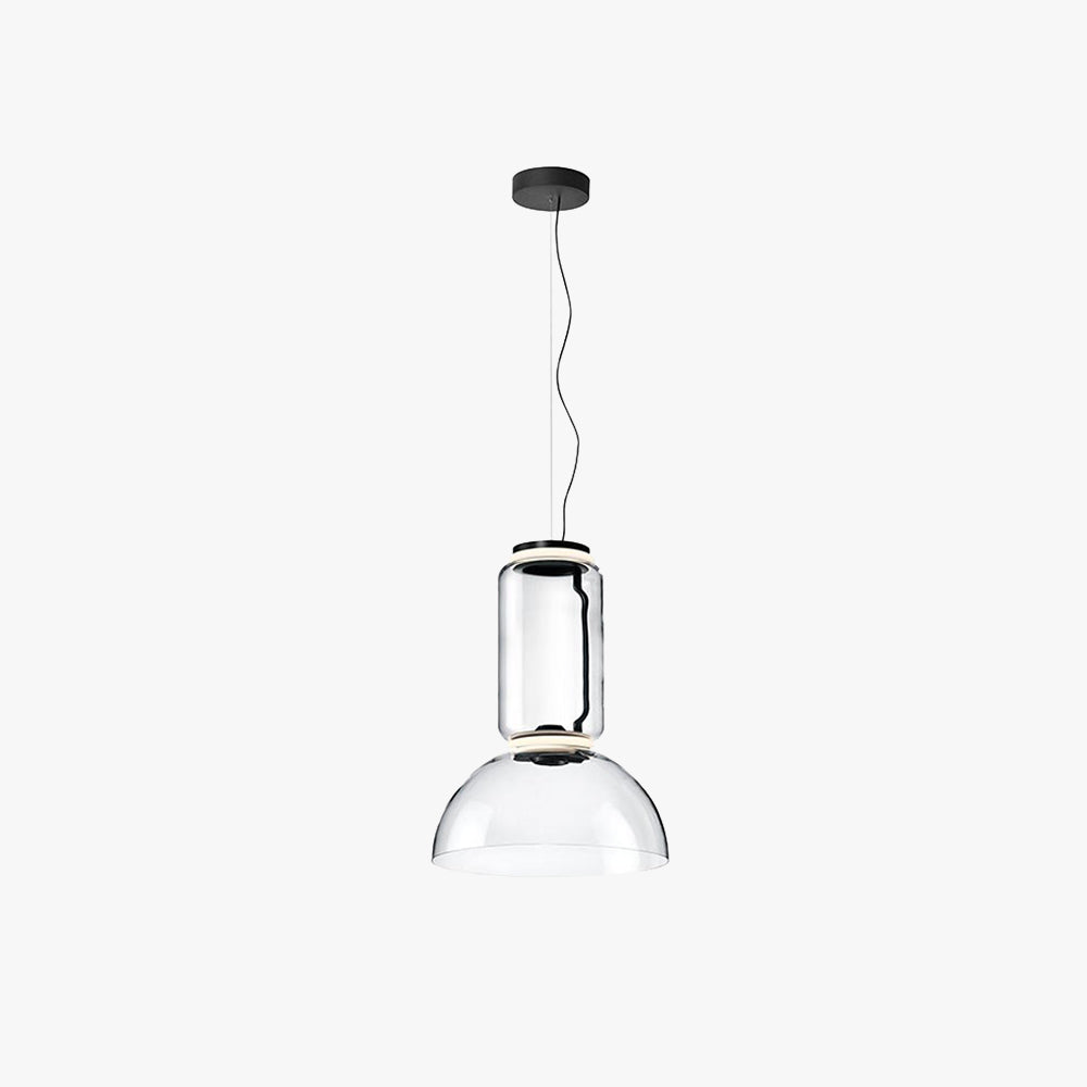 Valentina Luminaires Suspensions LED Cylindre Minimalisme Métal/Verre Transparent Salon/Chambre à Coucher - Neutralighting
