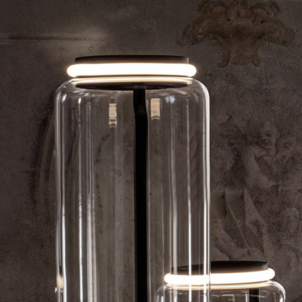 Valentina Luminaires Suspensions LED Cylindre Minimalisme Métal/Verre Transparent Salon/Chambre à Coucher - Neutralighting