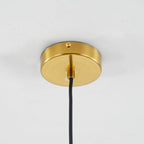 June Suspension Bulle Nordique Verre Transparent/Doré Salon/Chambre - Neutralighting