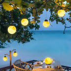 Aria Suspension Extérieure Globe Moderne, Métal/Résine, Or, Jardin - Neutralighting