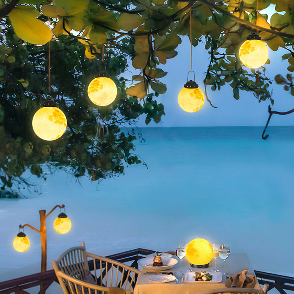 Aria Suspension Extérieure Globe Moderne, Métal/Résine, Or, Jardin - Neutralighting
