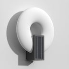 Arisha Applique Murale d'anneau Solaire, Métal/Acrylique, Blanc, Extérieur - Neutralighting