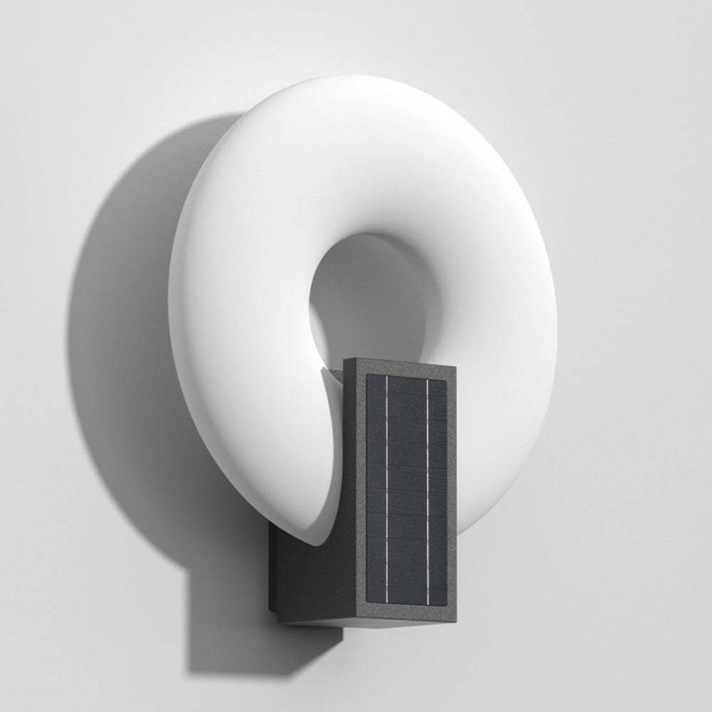 Arisha Applique Murale d'anneau Solaire, Métal/Acrylique, Blanc, Extérieur - Neutralighting