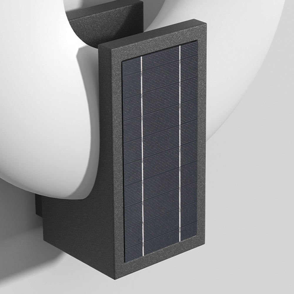 Arisha Applique Murale d'anneau Solaire, Métal/Acrylique, Blanc, Extérieur - Neutralighting