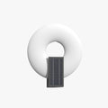 Arisha Applique Murale d'anneau Solaire, Métal/Acrylique, Blanc, Extérieur - Neutralighting
