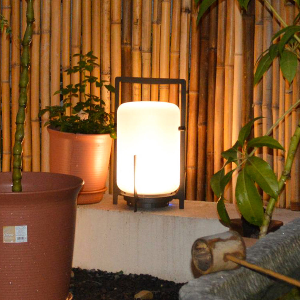 Ray Lampadaire Cylindre Moderne, Métal/Acrylique, Blanc, Jardin - Neutralighting
