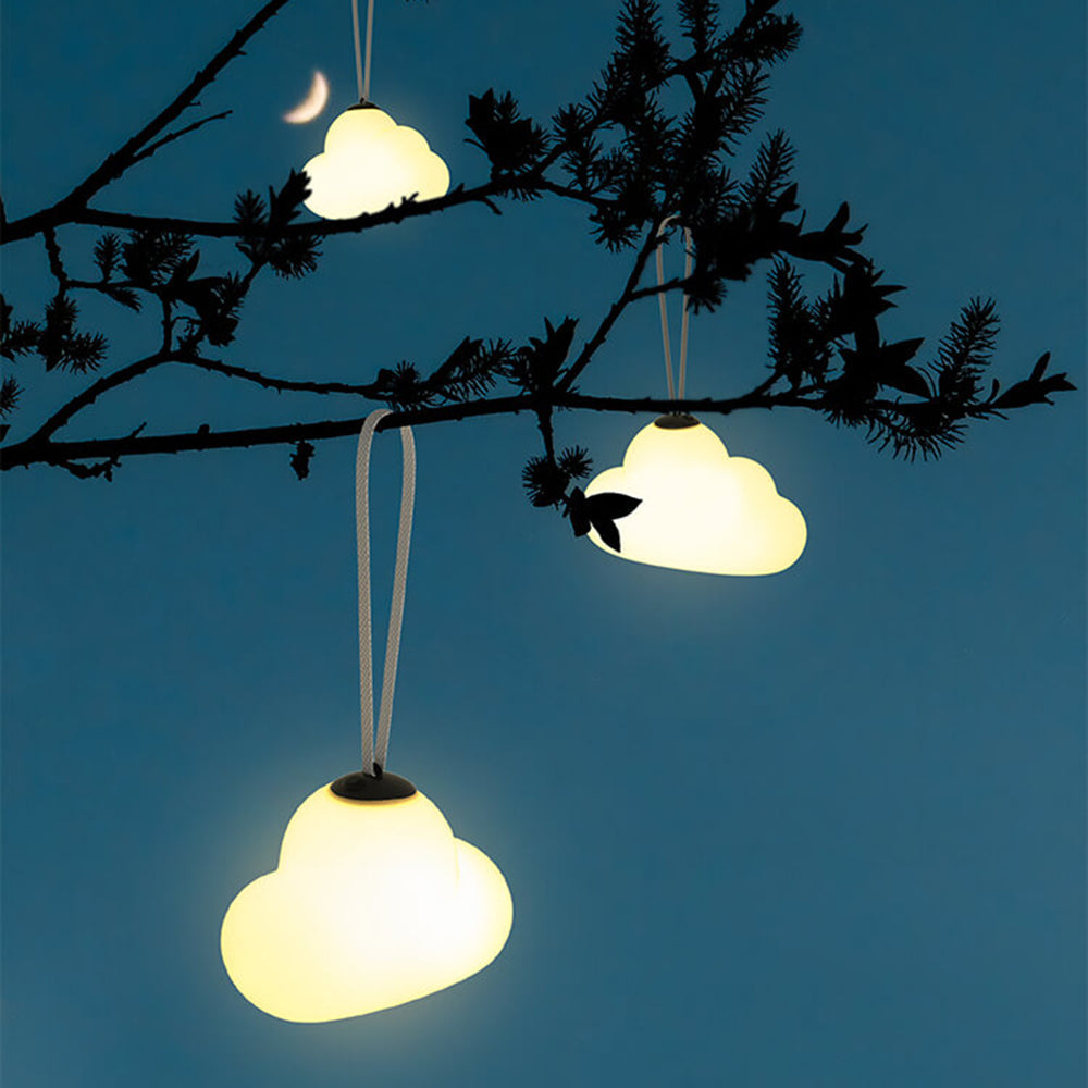 Aria Suspension Extérieure Nuage Moderne, Métal/Acrylique, Blanc, Jardin - Neutralighting