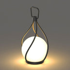 Valentina Suspension Extérieure Globe Moderne, Métal/Acrylique, Blanc/Noir, Jardin - Neutralighting