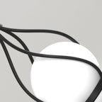 Valentina Suspension Extérieure Globe Moderne, Métal/Acrylique, Blanc/Noir, Jardin - Neutralighting
