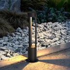 Ray Borne Extérieure Cylindre Minimalisme, Métal, Noir, Cour - Neutralighting