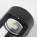 Ray Borne Extérieure Cylindre Minimalisme, Métal, Noir, Cour - Neutralighting