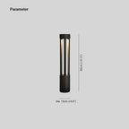 Ray Borne Extérieure Cylindre Minimalisme, Métal, Noir, Cour - Neutralighting