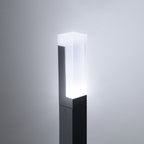 Ray Borne Extérieure Rectangulaire Minimalisme, Métal/Acrylique, Noir, Jardin - Neutralighting