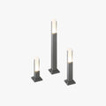 Ray Borne Extérieure Rectangulaire Minimalisme, Métal/Acrylique, Noir, Jardin - Neutralighting
