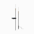 Isha Borne Extérieure Roseau Moderne Noir Allée - Neutralighting