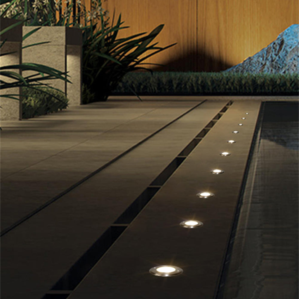 Ray Éclairage Escalier Extérieur Cylindre Moderne, Métal/Verre, Noir, Jardin - Neutralighting