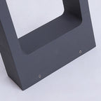 Ray Borne Extérieure Rectangulaire Minimalisme, Métal/Acrylique, Noir, Jardin - Neutralighting