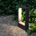 Ray Borne Extérieure Rectangulaire Minimalisme, Métal/Acrylique, Noir, Jardin - Neutralighting