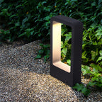 Ray Borne Extérieure Rectangulaire Minimalisme, Métal/Acrylique, Noir, Jardin - Neutralighting