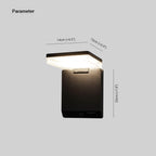 Ray Applique Muralre Minimaliste Moderne Solaire, Acrylique, Noir, Allée/Cour - Neutralighting