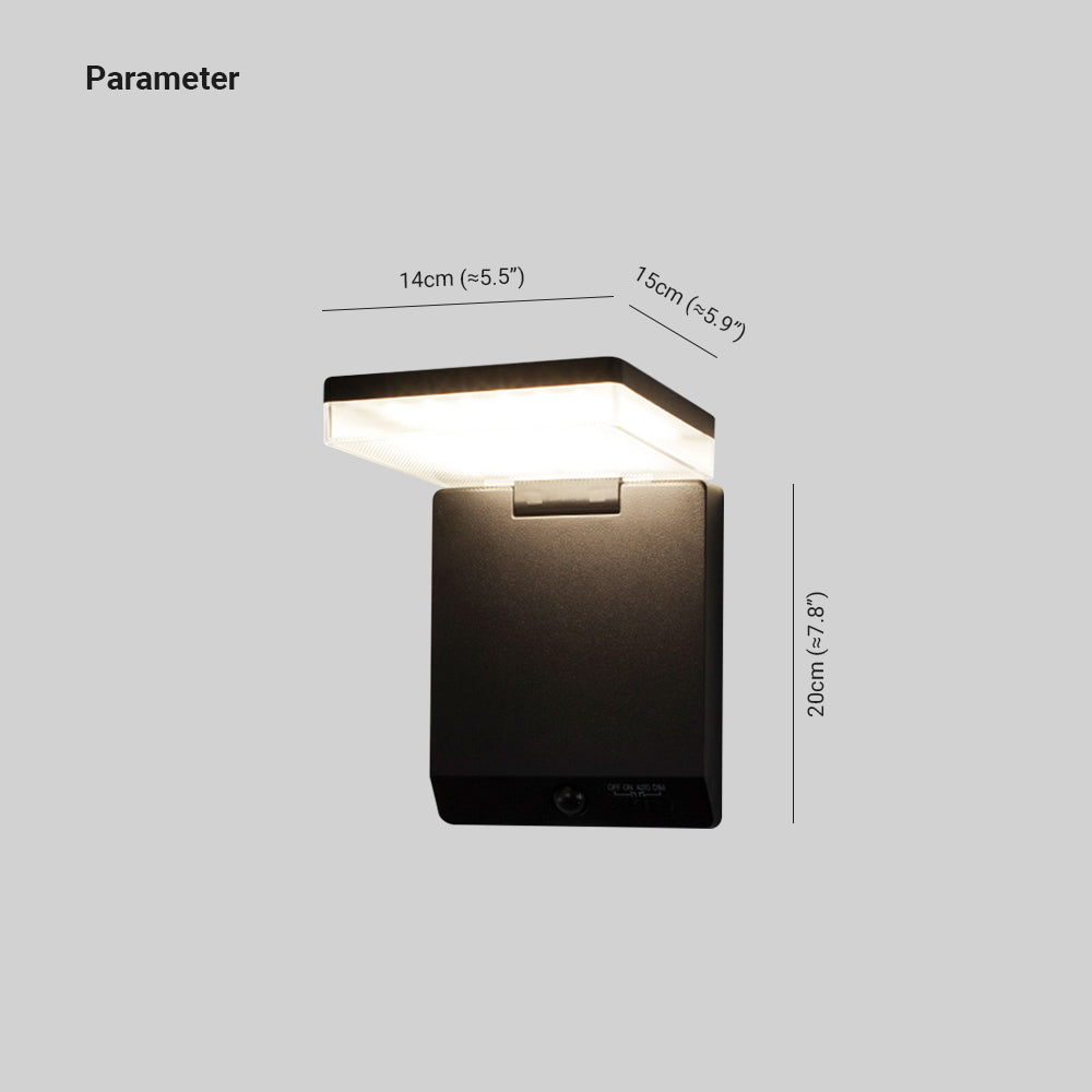 Ray Applique Muralre Minimaliste Moderne Solaire, Acrylique, Noir, Allée/Cour - Neutralighting
