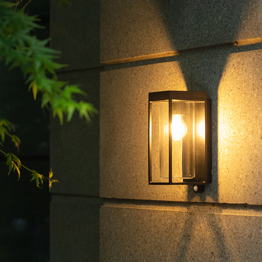Ray Applique Murale Rectangle Industrielle Métal Verre Jardin Cour - Neutralighting