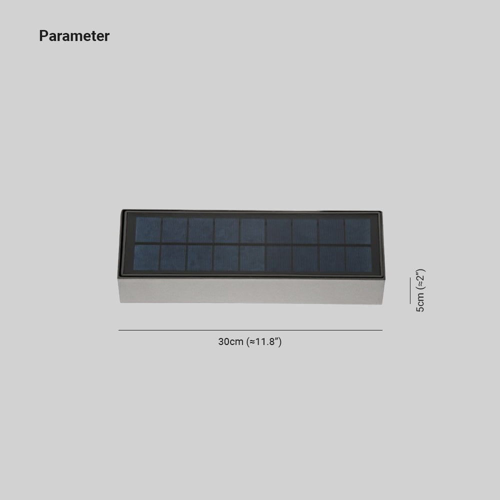 Ray Applique Murale Solaire Étanche, Métal/Acrylique, Noir, Extérieur - Neutralighting
