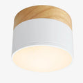 Spot moderne LED rond avec base en bois Loft Estelle Perspective - Esprit Naturel & Ambiance Sereine