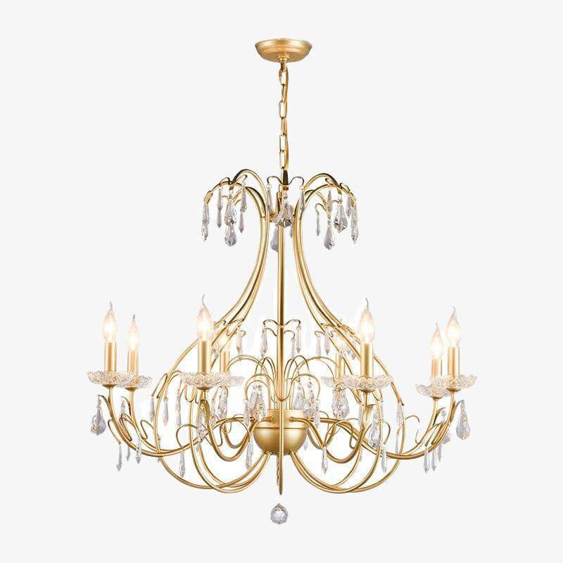 Lustre — Baroque LED doré avec ampoule en verre cristal rétro