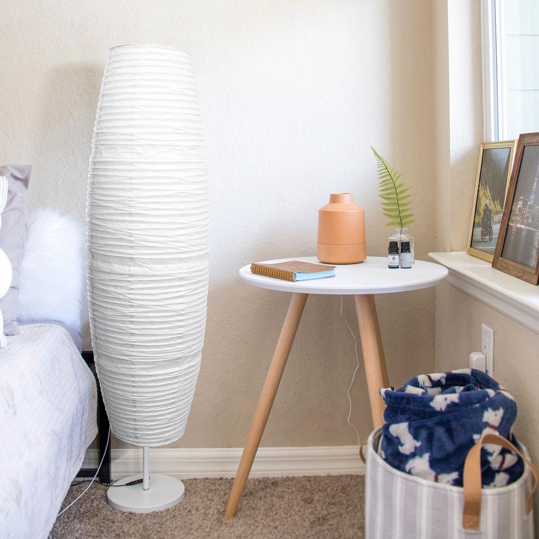 Abat-jour pour lampe sur pied style japonais en papier – Névaline