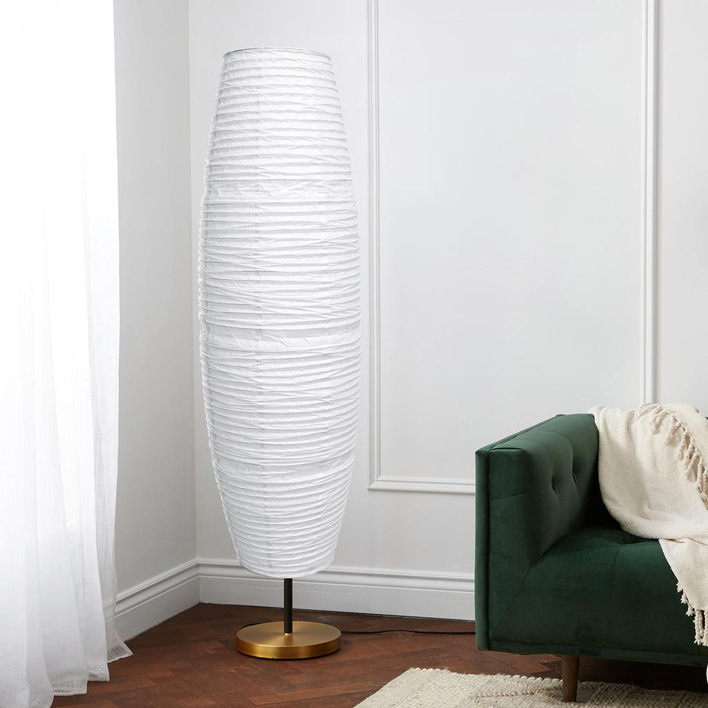 Abat-jour pour lampe sur pied style japonais en papier – Névaline