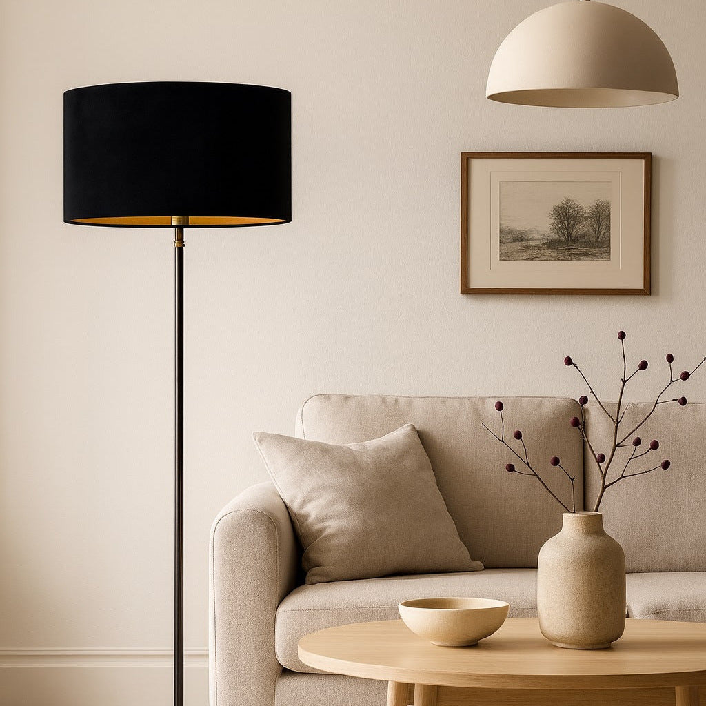 Abat-jour Ovale en velours - Noctaria