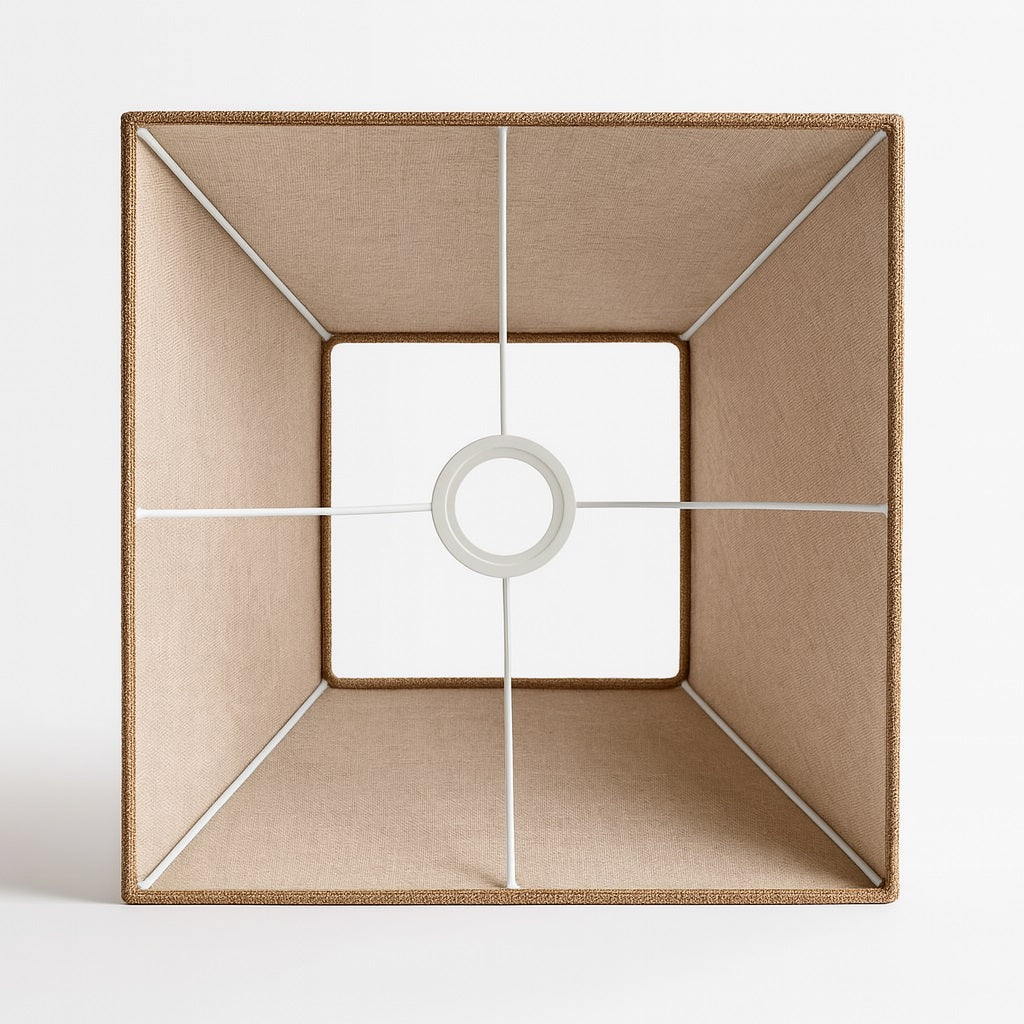 Abat-jour Pyramide en lin - Tabac