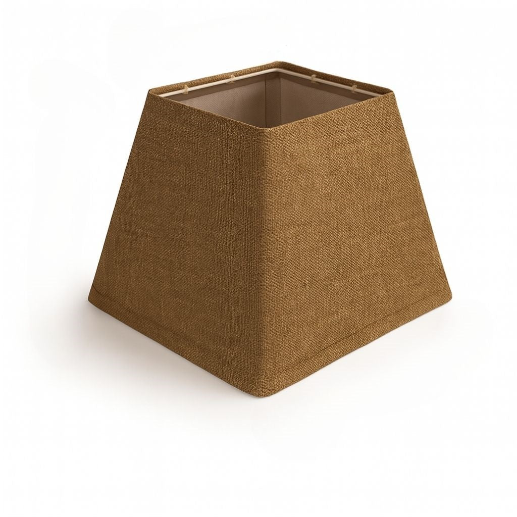Abat-jour Pyramide en lin - Tabac